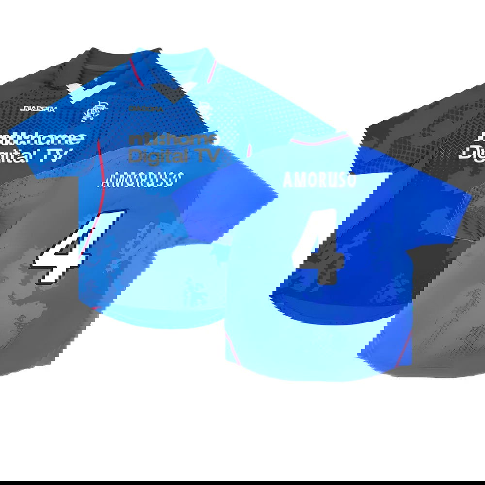 Rangers 2002-03 Home Shirt ((Very Good) XL) (Amoruso 4)