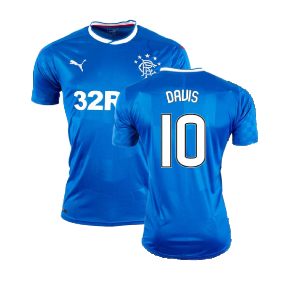 Rangers 2016-17 Home Shirt ((Excellent) XL) (Davis 10)
