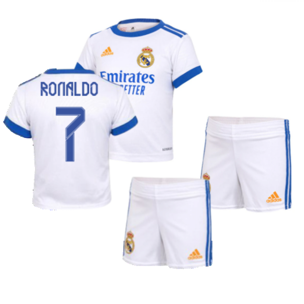 Real Madrid 2021-2022 Home Baby Kit (RONALDO 7) - €59.54 Teamzo.com
