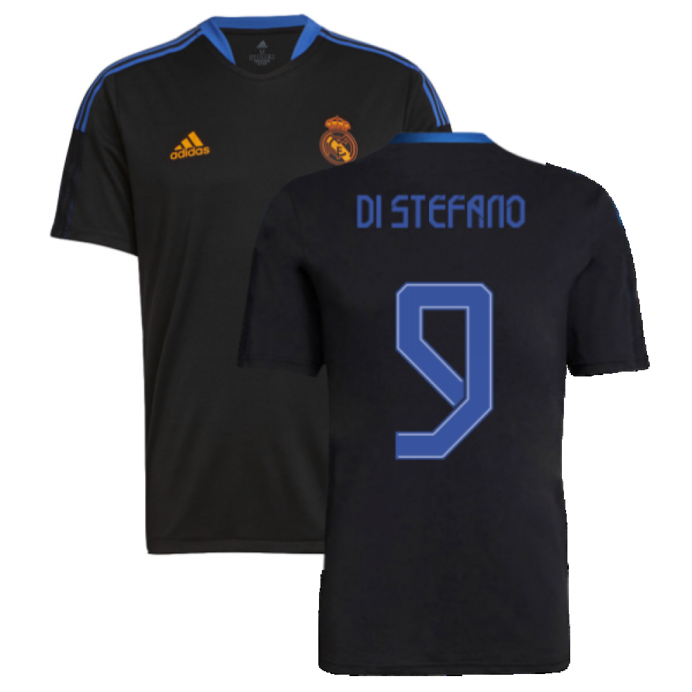 Real Madrid 2021-2022 Training Shirt (Black) (DI STEFANO 9)