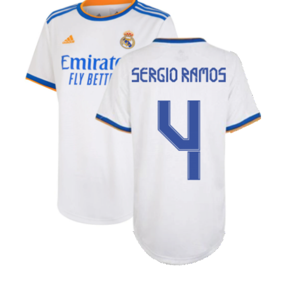 Real Madrid 2021-2022 Womens Home Shirt (SERGIO RAMOS 4)