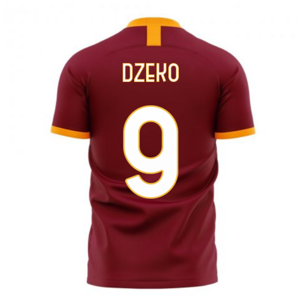 Roma 2025-2026 Home Concept Football Kit (Libero) - No Sponsor (DZEKO 9)
