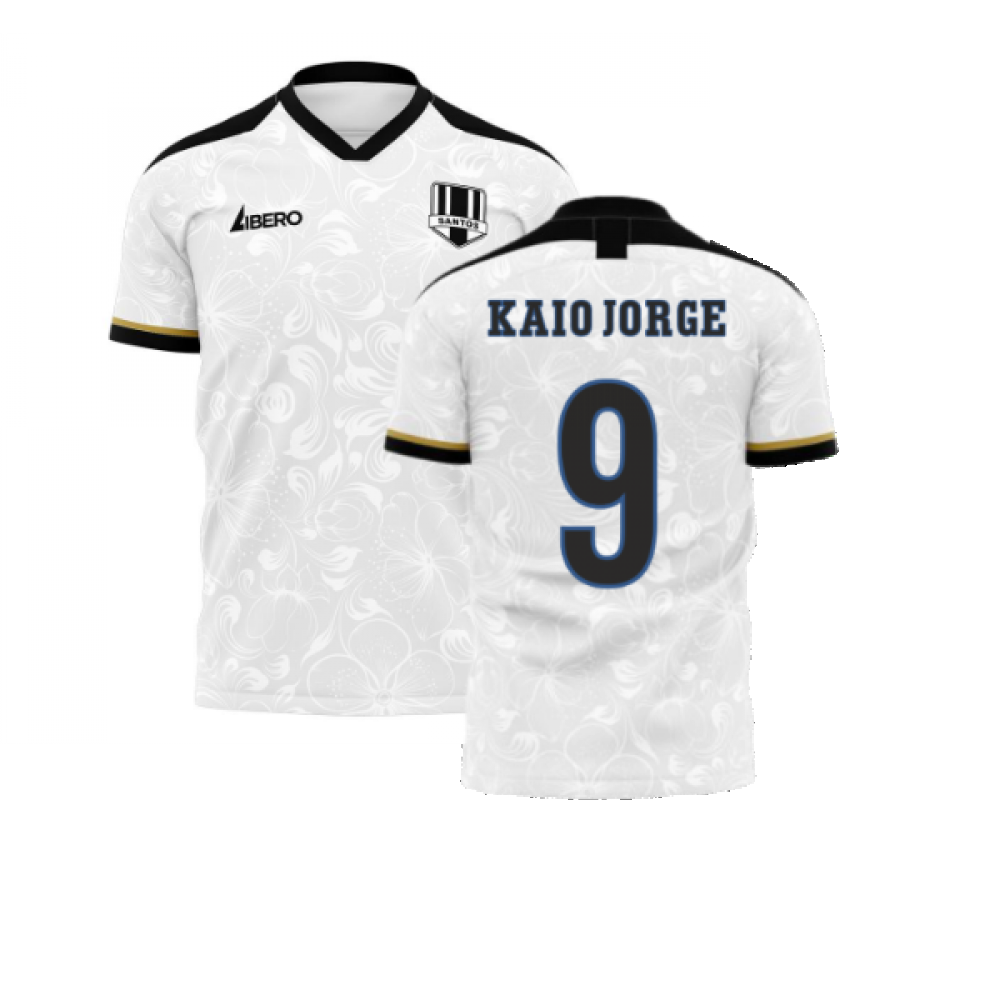 Santos 2023-2024 Home Concept Football Kit (Libero) (KAIO JORGE 9) - Kids (Long Sleeve)