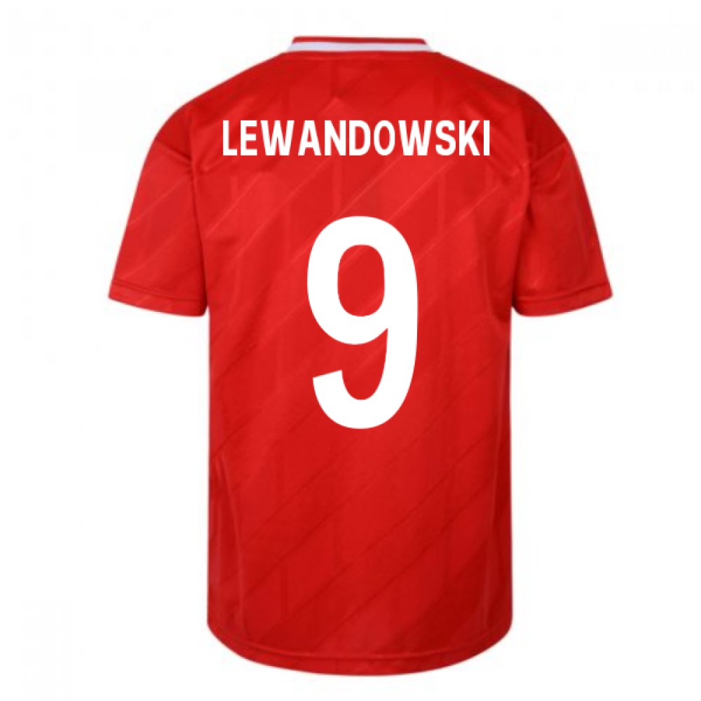 Score Draw Bayern Commodore 1986 Trikot Retro Football Shirt (Lewandowski 9)