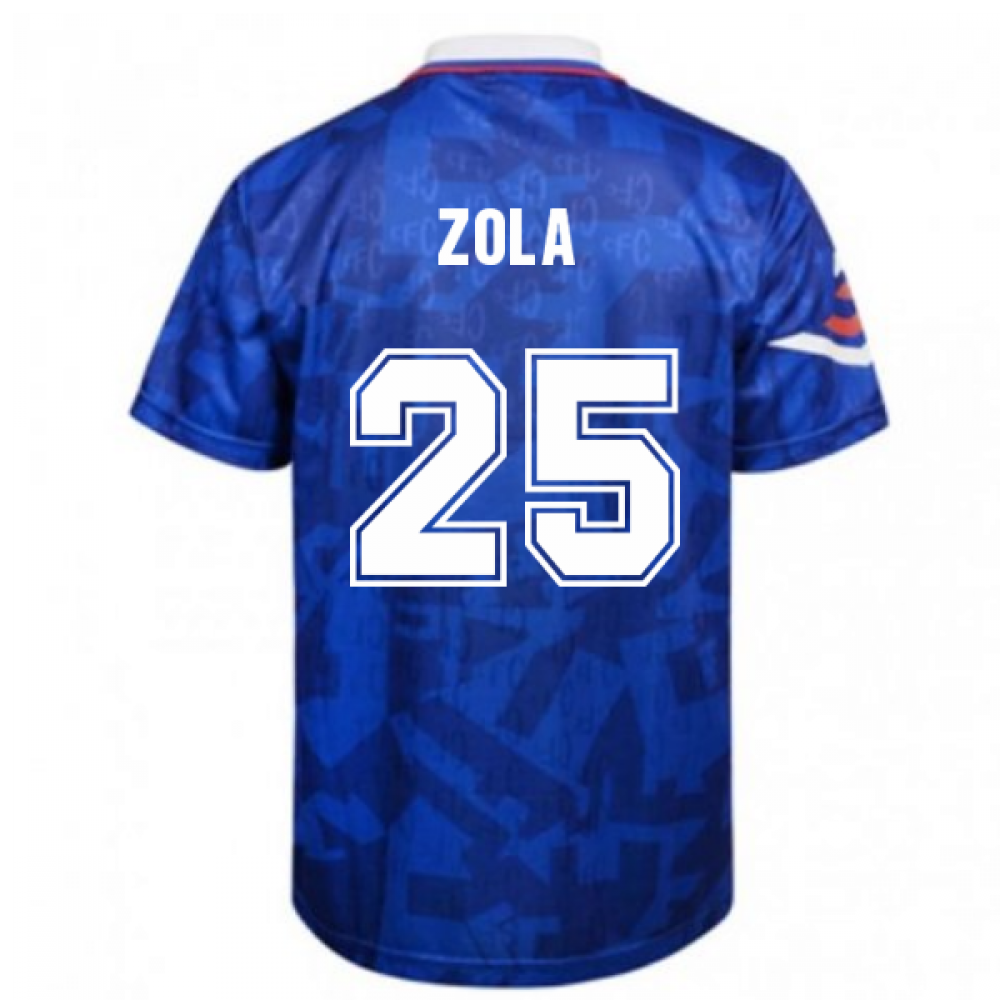 Score Draw Chelsea 1992 Retro Football Shirt (ZOLA 25)