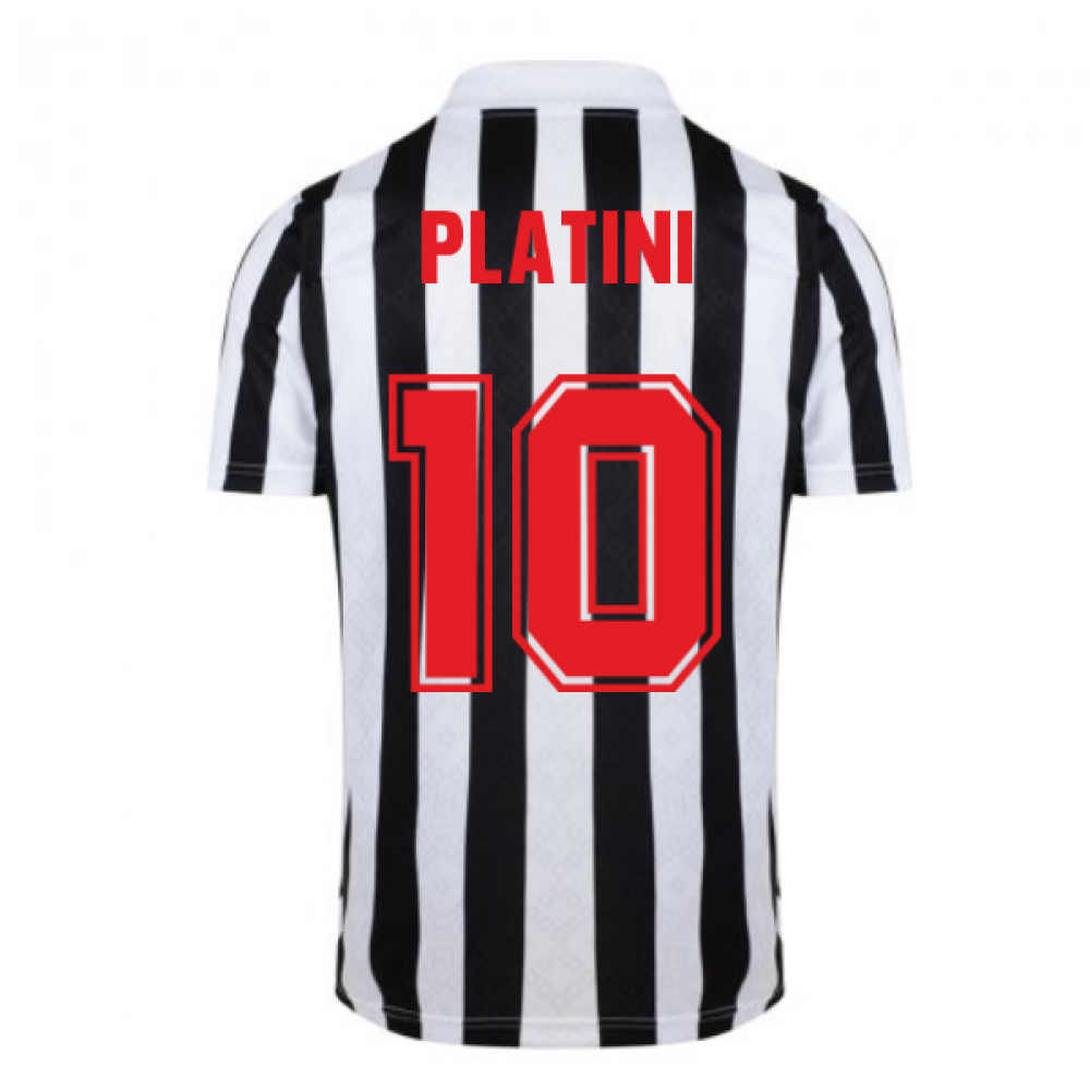 Score Draw Juventus 1984 Retro Football Shirt (PLATINI 10)