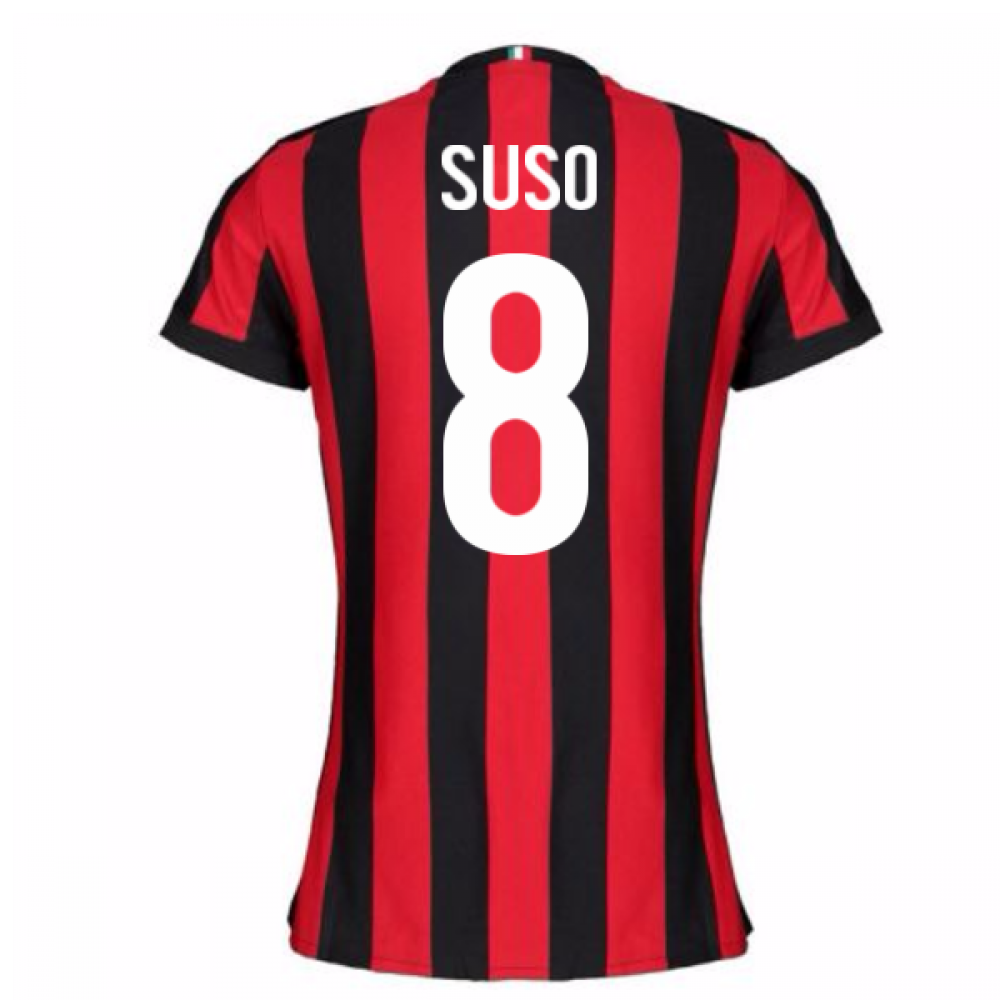 2017-2018 AC Milan Womens Home Shirt (Suso 8)