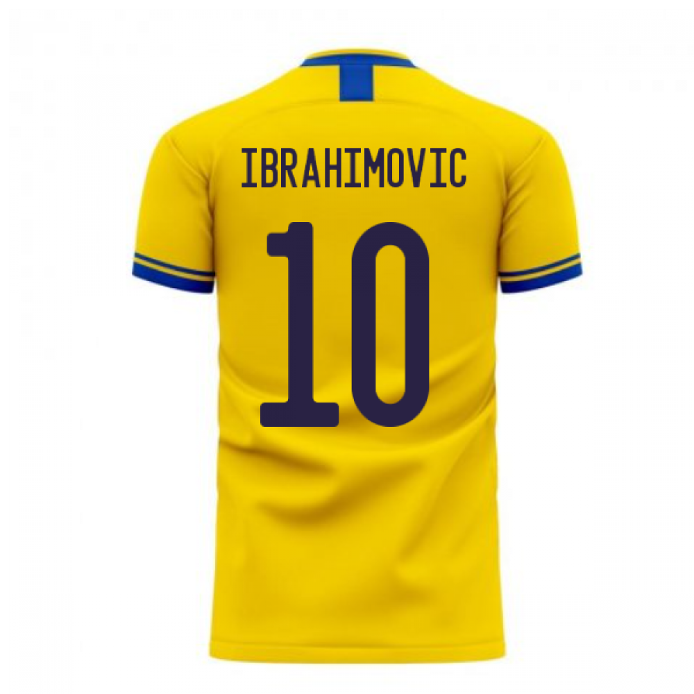 Sweden 2025-2026 Home Concept Football Kit (Libero) (IBRAHIMOVIC 10)