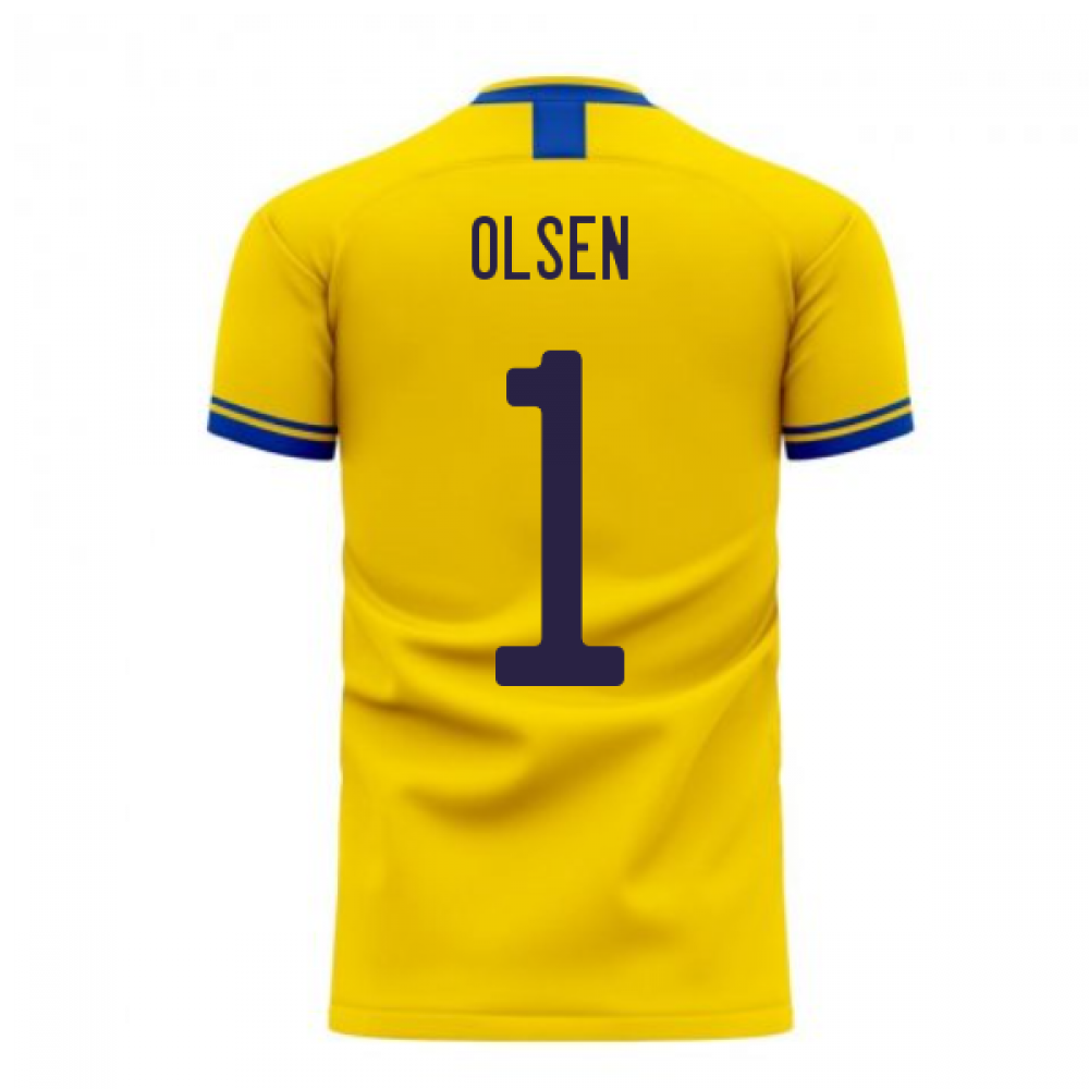 Sweden 2023-2024 Home Concept Football Kit (Libero) (OLSEN 1)