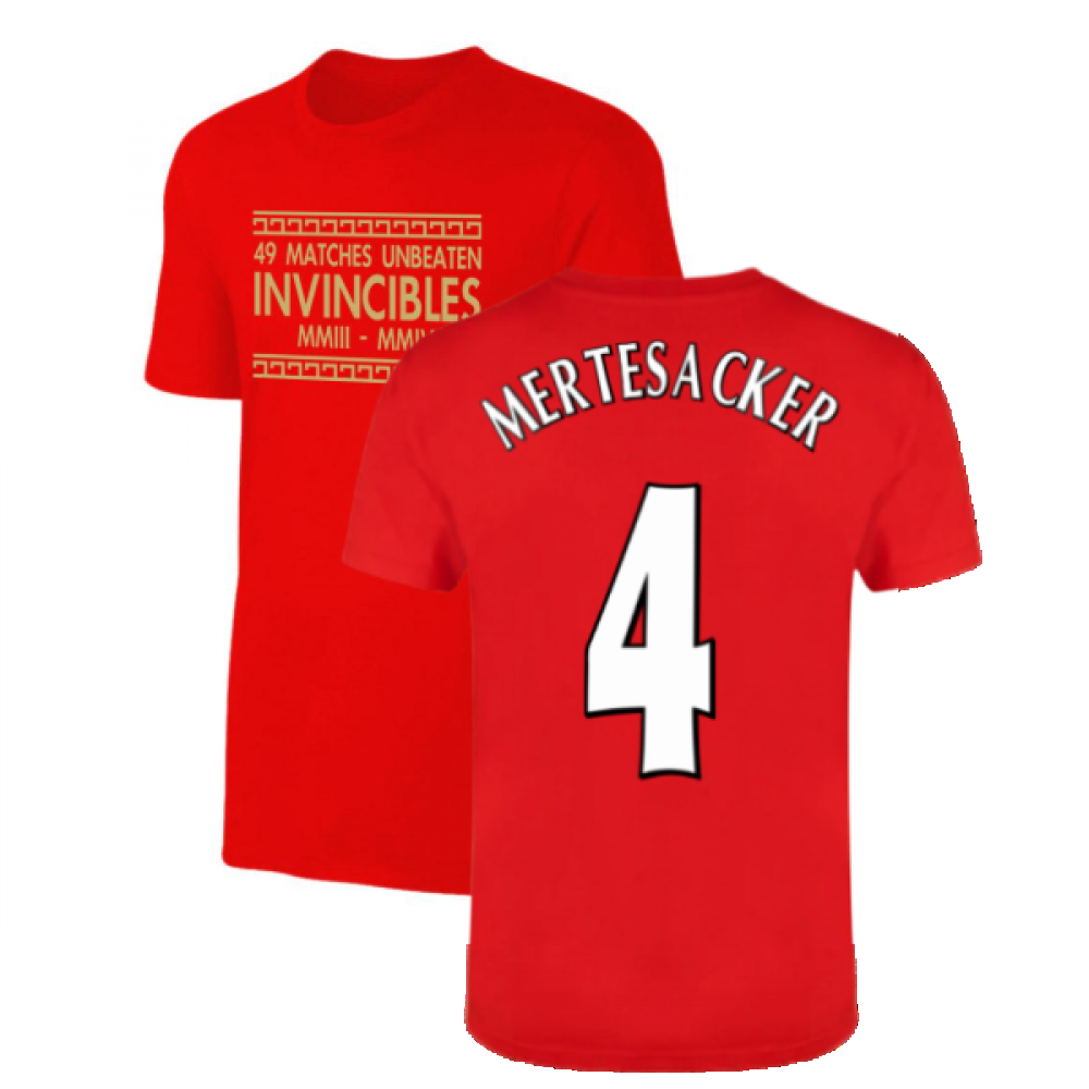 The Invincibles 49 Unbeaten T-Shirt (Red) (MERTESACKER 4)