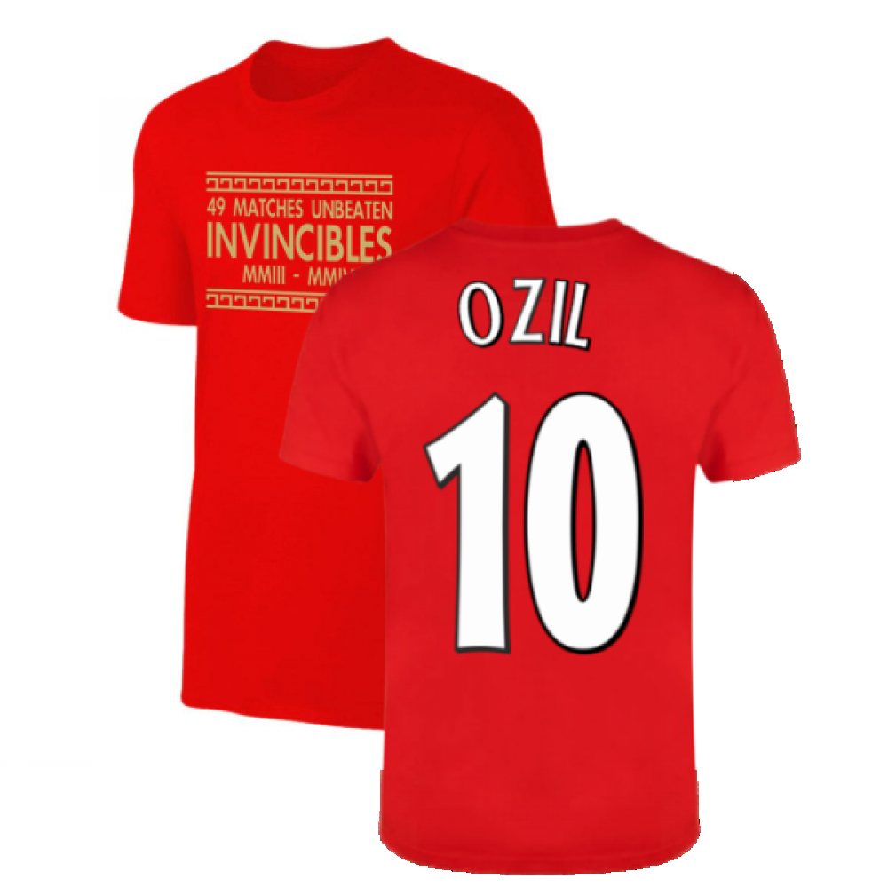 The Invincibles 49 Unbeaten T-Shirt (Red) (OZIL 10)