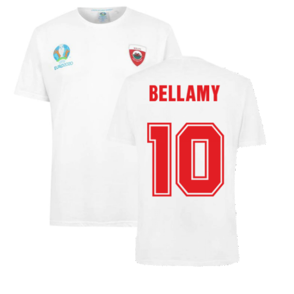 Wales 2021 Polyester T-Shirt (White) (BELLAMY 10)