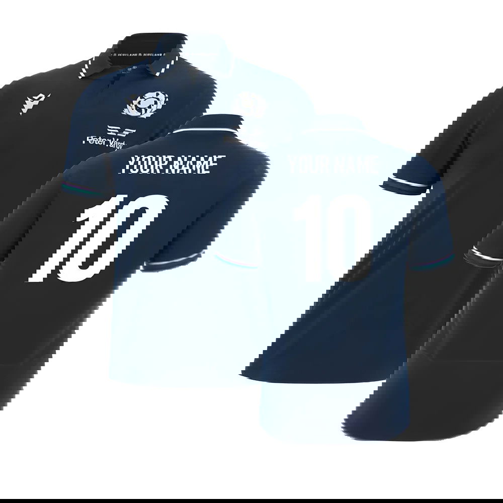 2023-2024 Scotland Home Cotton Rugby Shirt (Your Name)