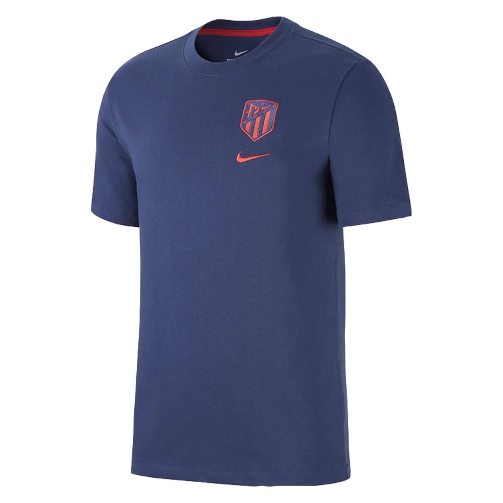 2020-2021 Atletico Madrid Travel Crest Tee Navy