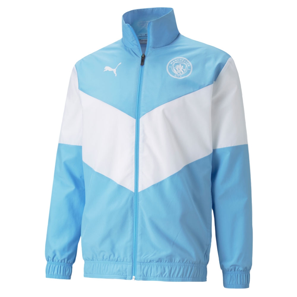 2021-2022 Man City Pre Match Jacket (Light Blue)