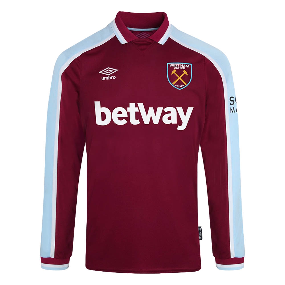 West ham long sleeve shirt Clearance