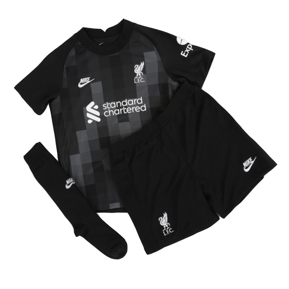Liverpool 2021-2022 Home Goalkeeper Mini Kit (Black)