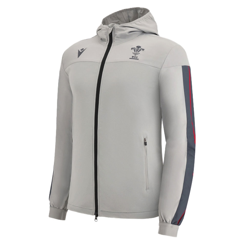 2022-2023 Wales Rugby Travel Full Zip Track Top (Grey)