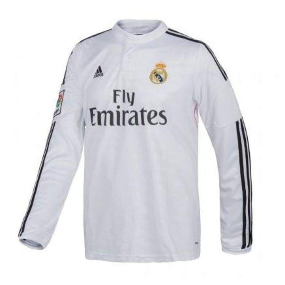 optillen Herstellen hervorming 2014-2015 Real Madrid Long Sleeve Home Shirt [F49660] - $119.08 Teamzo.com