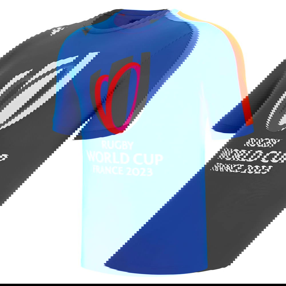 Macron RWC 2023 Rugby World Cup Cotton Tee (Blue)