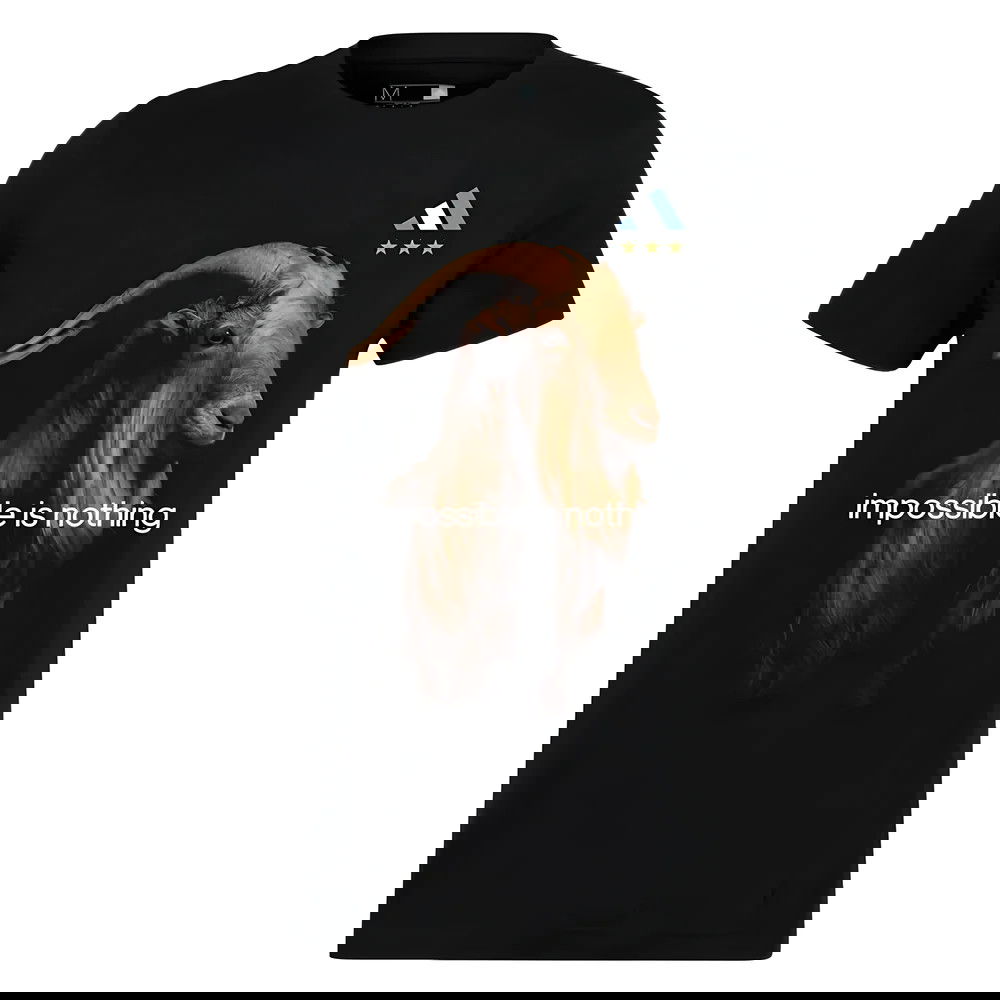 Messi Football GOAT Graphic Tee (Black)