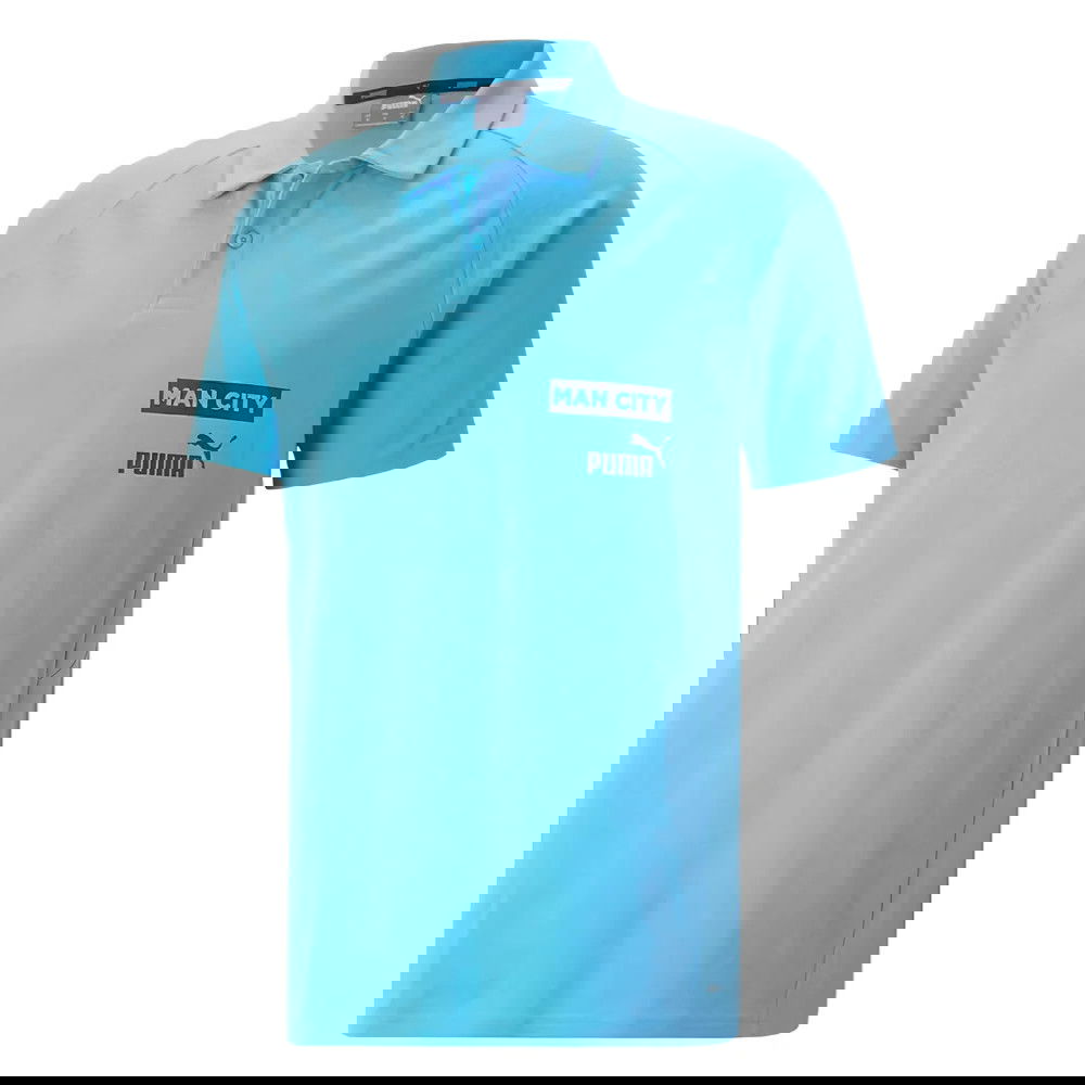 2022-2023 Man City Casuals Polo (Light Blue)