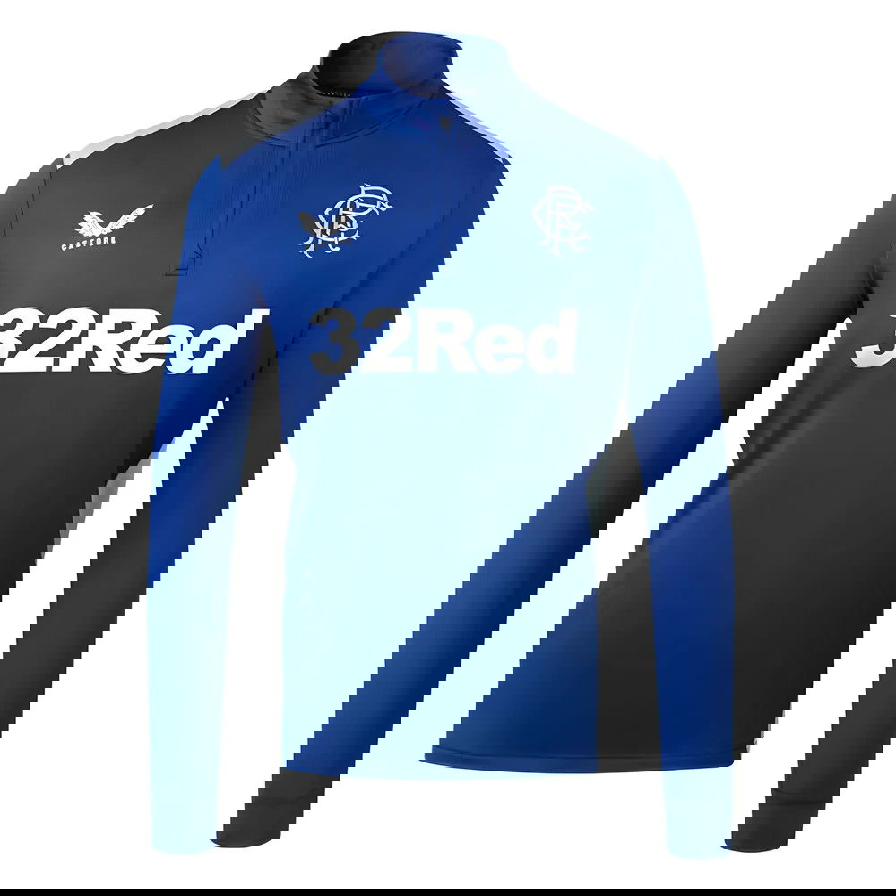 2023-2024 Rangers Coaches Matchday Half Zip Midlayer (Blue)