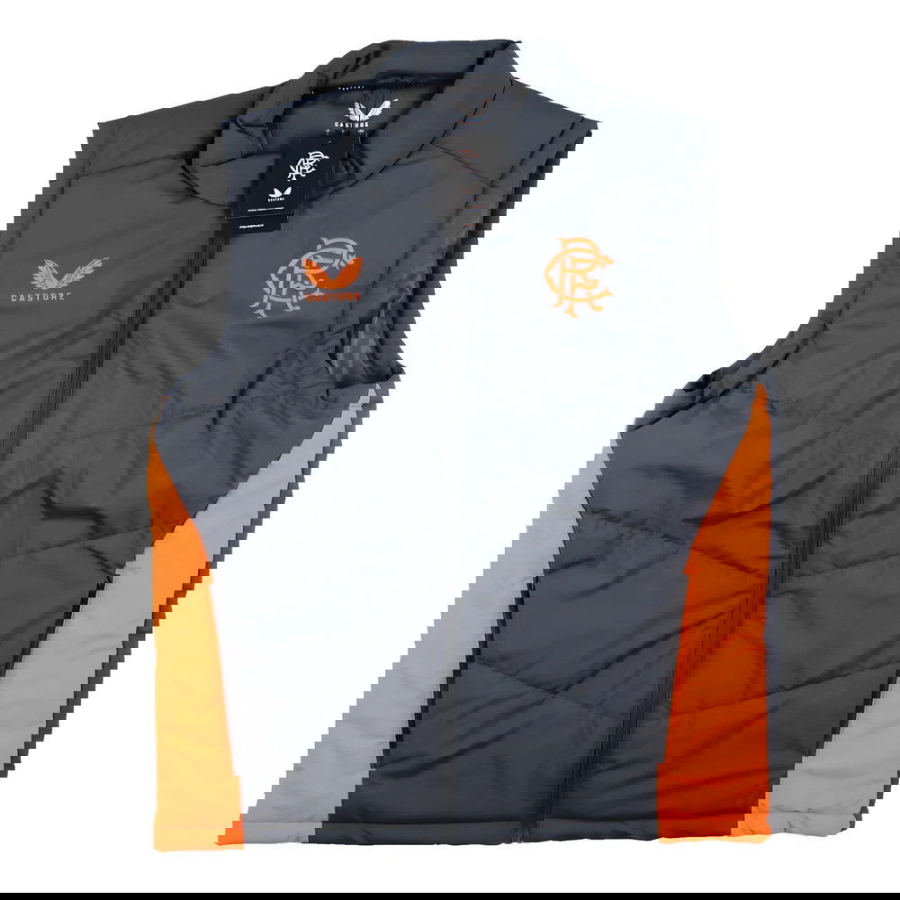 2023-2024 Rangers Coaches Training Bench Gilet (Ebony)