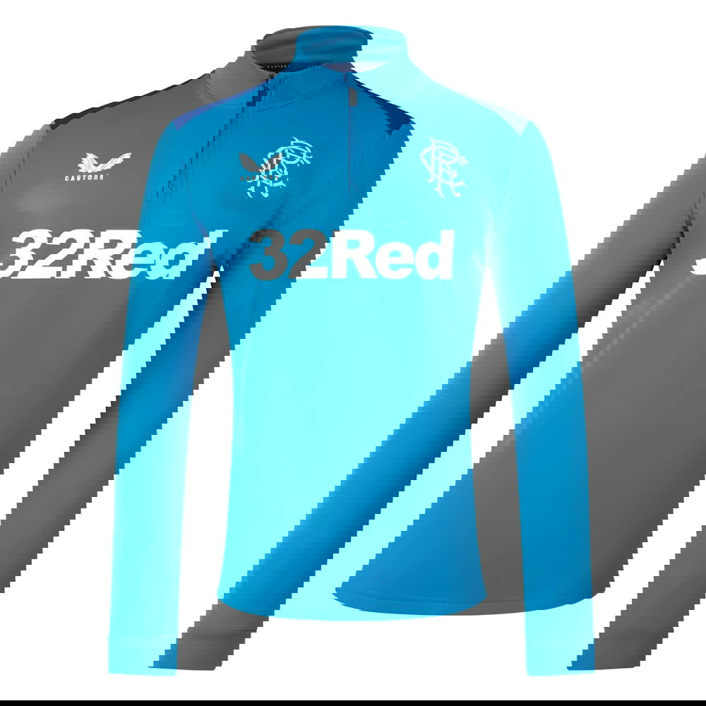 2023-2024 Rangers Players Half Zip Training Fleece (Deep Water)