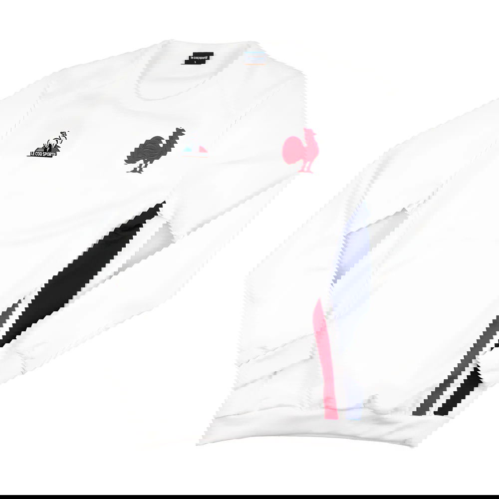 2023-2024 France Rugby Presentation Crew Sweat (White)