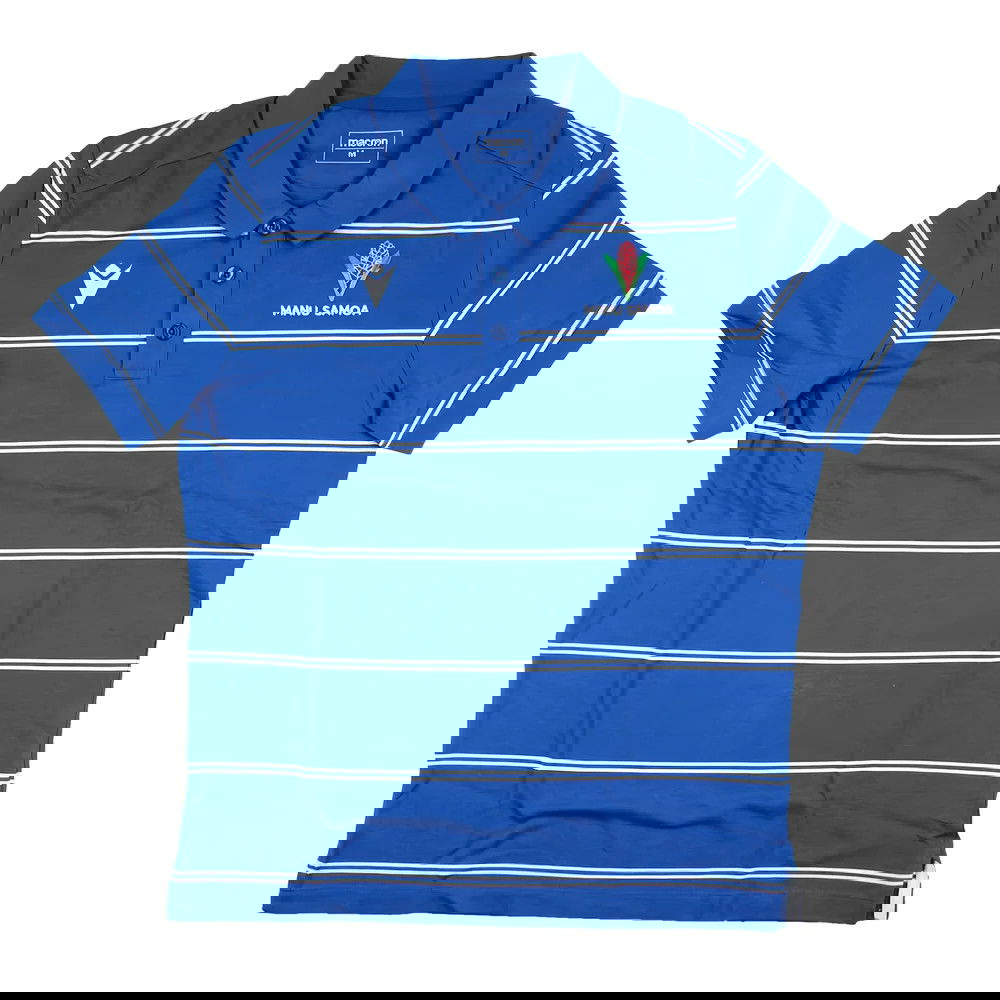 2023-2024 Samoa Rugby Travel Player Cotton Polo Shirt (Royal)