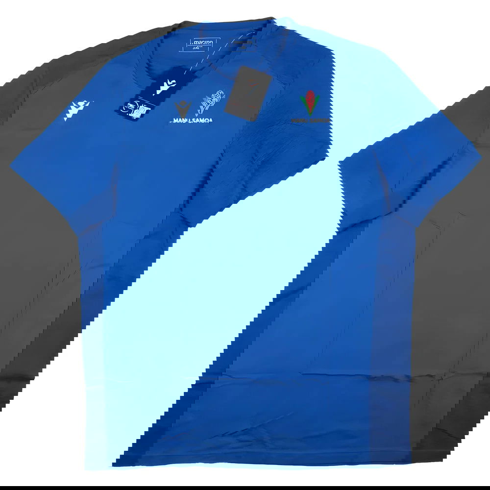 2023-2024 Samoa Rugby Travel Cotton Shirt (Royal)