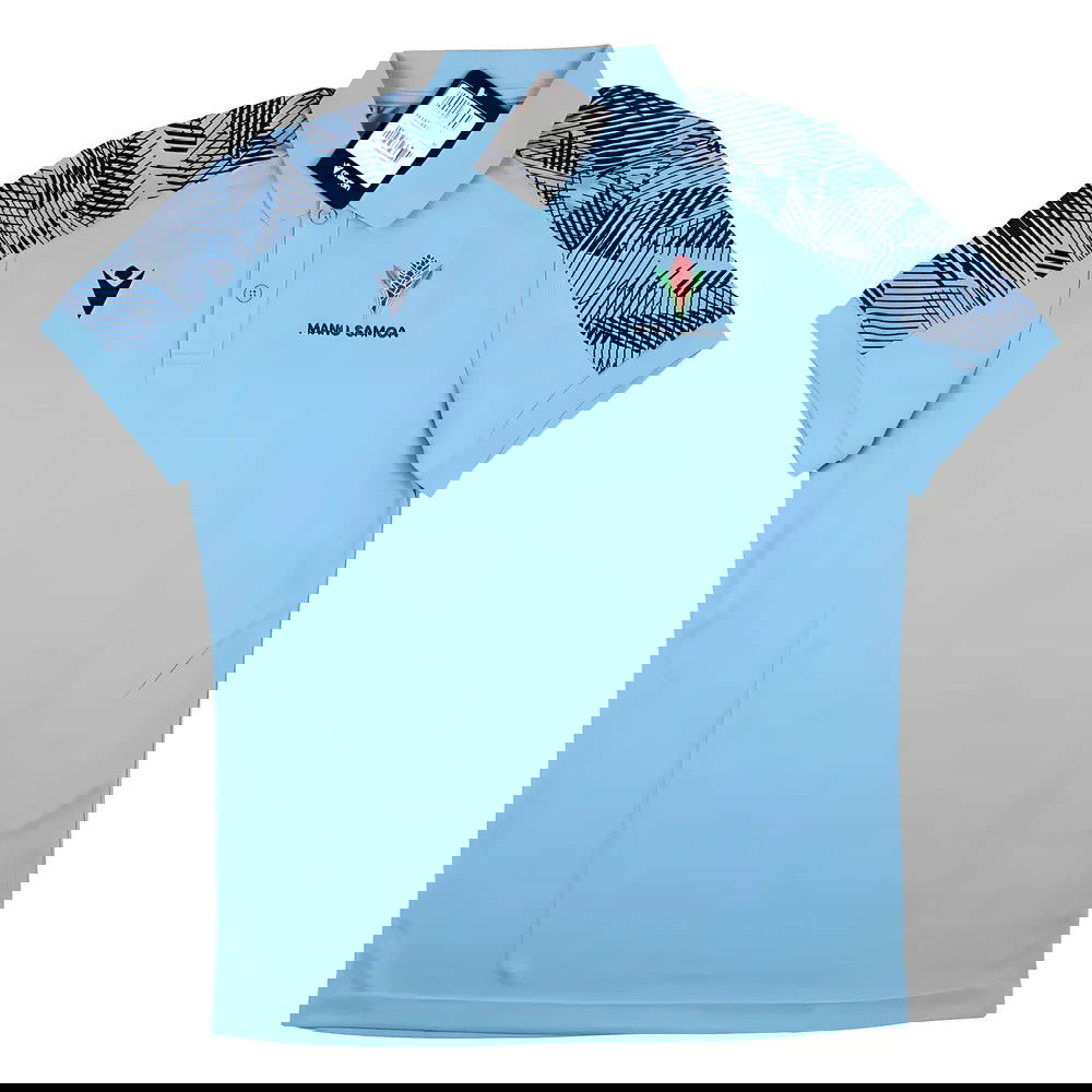 2023-2024 Samoa Rugby Travel Player Poly Polo Shirt (Sky)