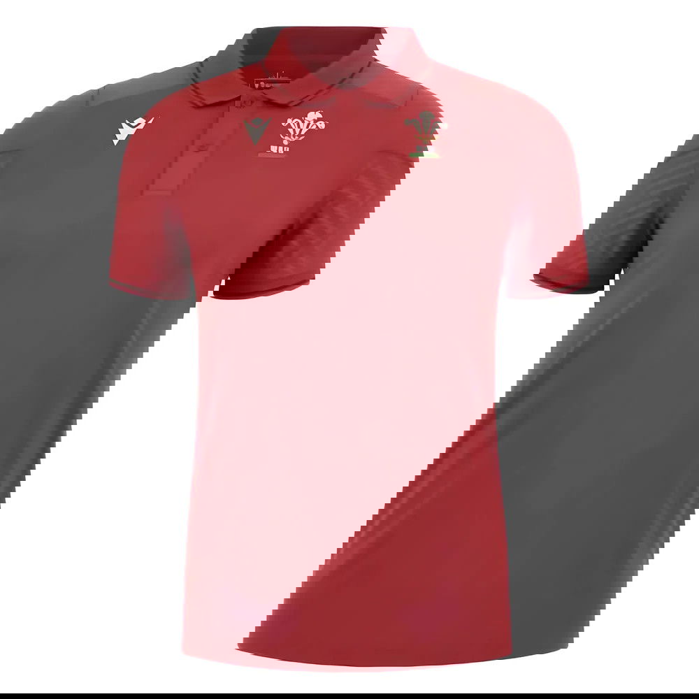 2023-2024 Wales Rugby Travel Polo Shirt (Red)