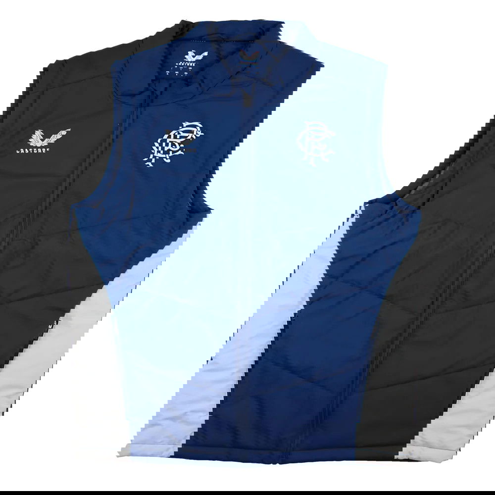 2023-2024 Rangers Coaches Match Day Bench Gilet (Blue)