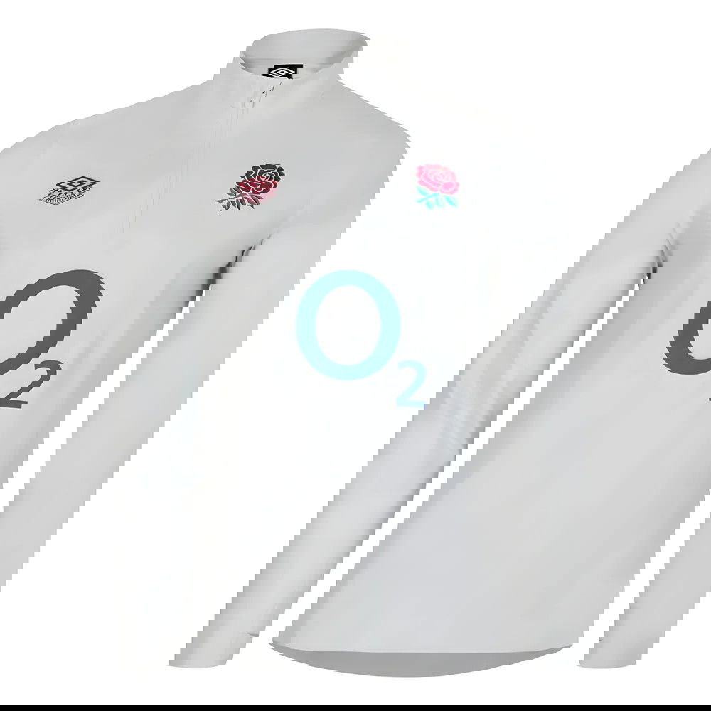 2023-2024 England Rugby Warm Up Mid Layer Top (White)