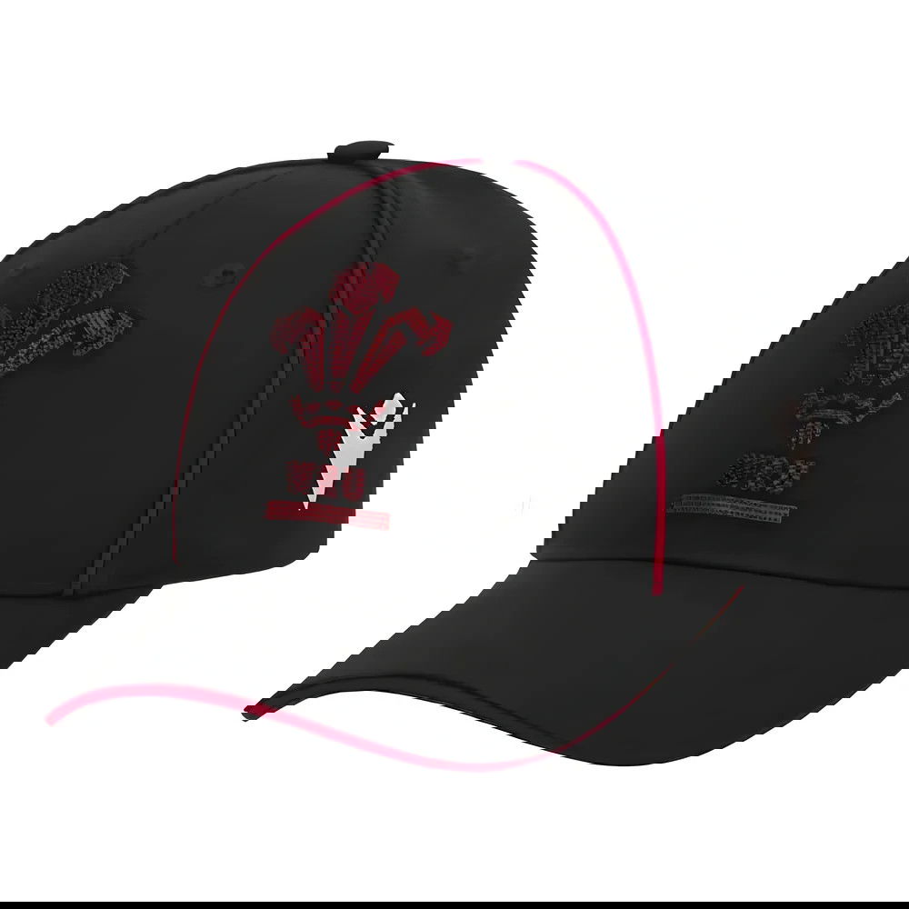 2023-2024 Wales Rugby Baseball Cap (Toothbrush Black)