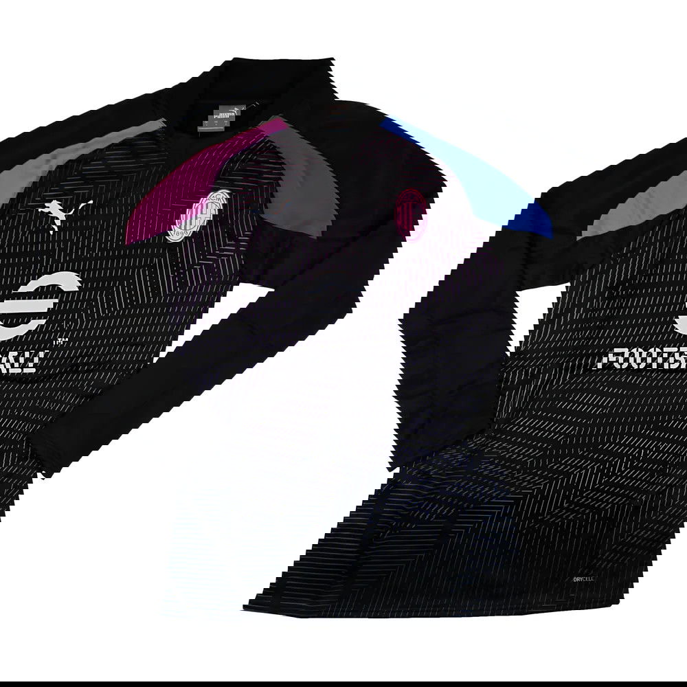 2023-2024 AC Milan Pre-Match LS Sweat Top (Black)