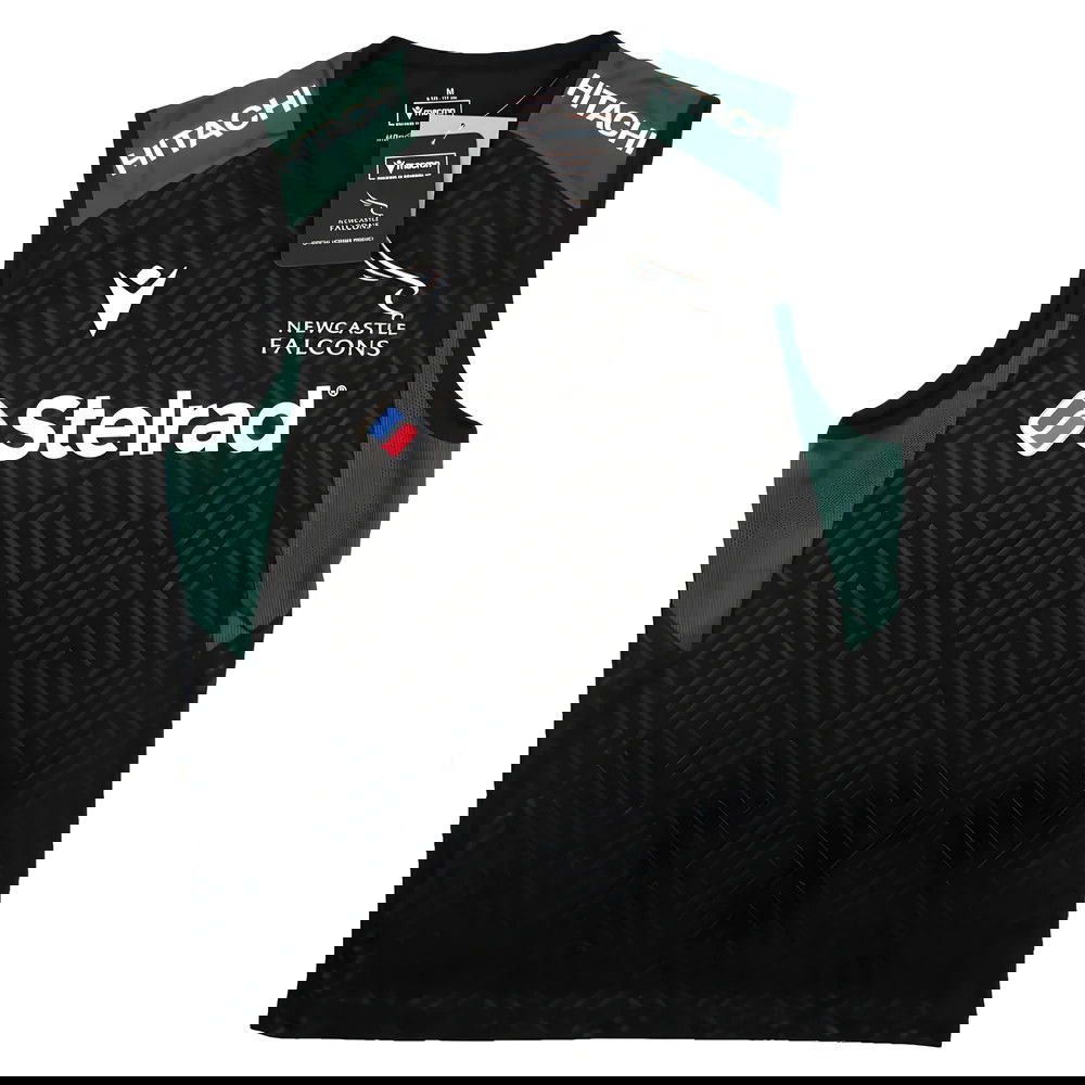 2023-2024 Newcastle Falcons Sleeveless Rugby Tee (Black)