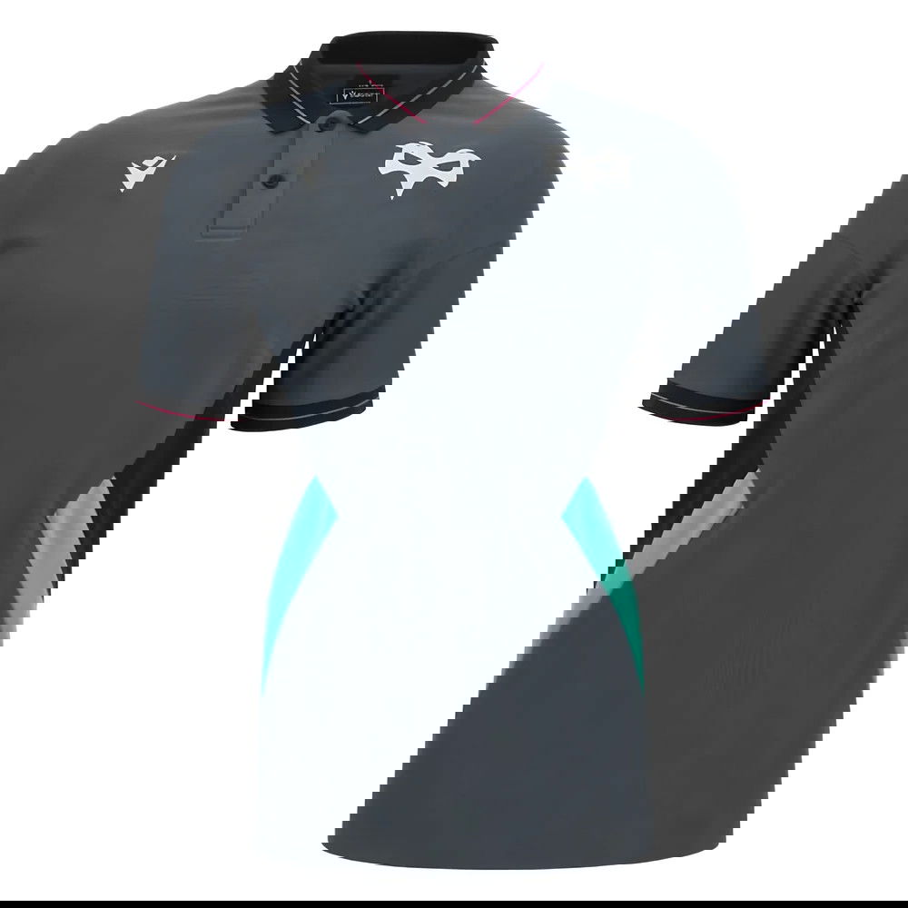 2023-2024 Ospreys Rugby Travel Fit Polo Shirt (Grey)