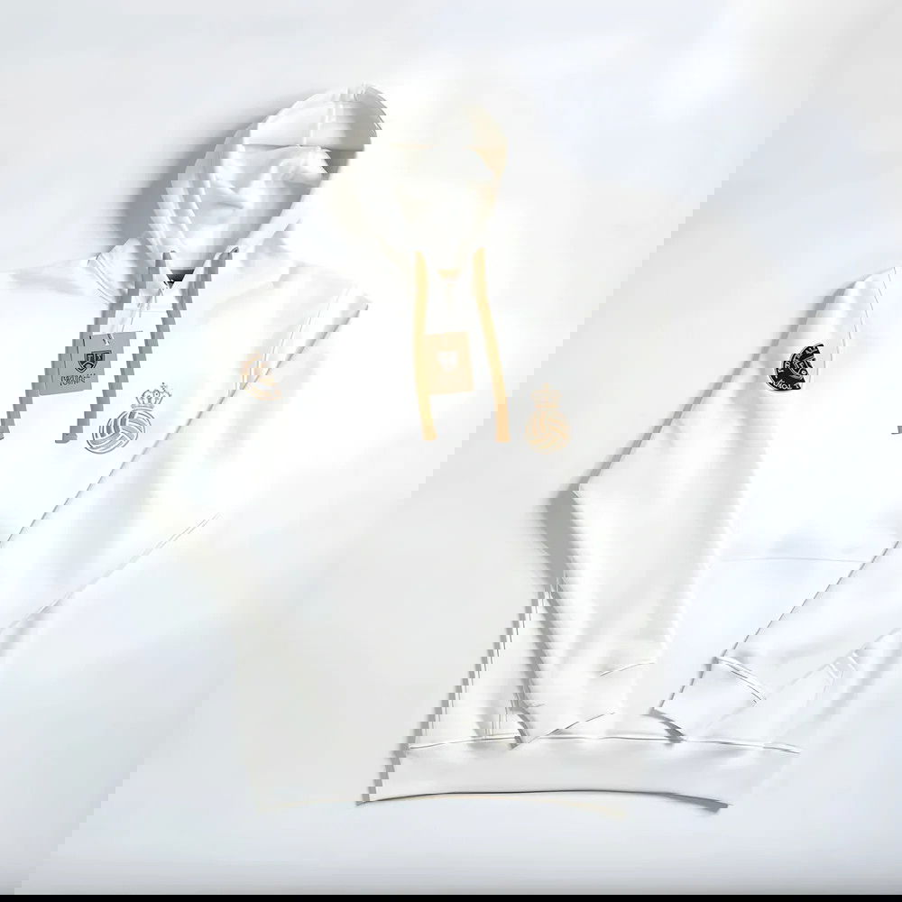 Madrid Corona Retro Football Hoodie (White)