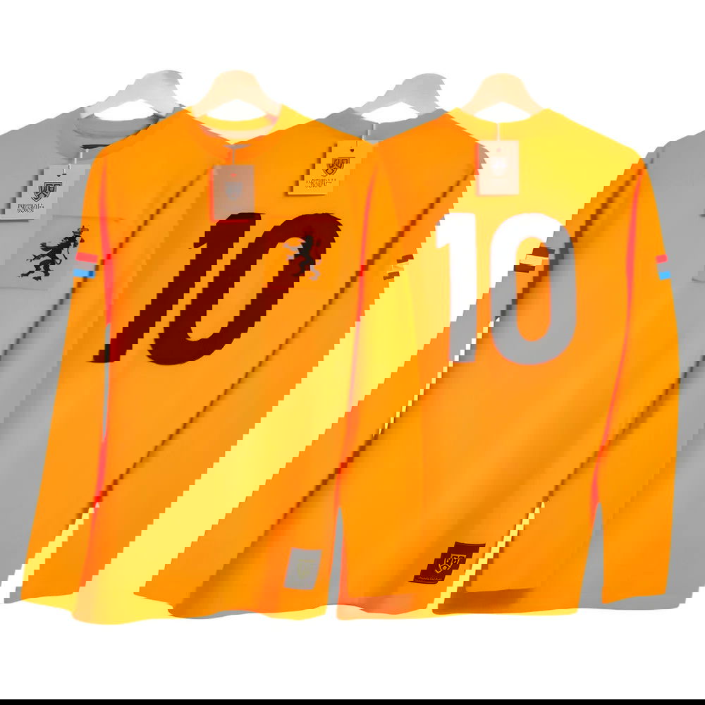 Holland De Leeuw Gullit Number 10 Home Retro Shirt