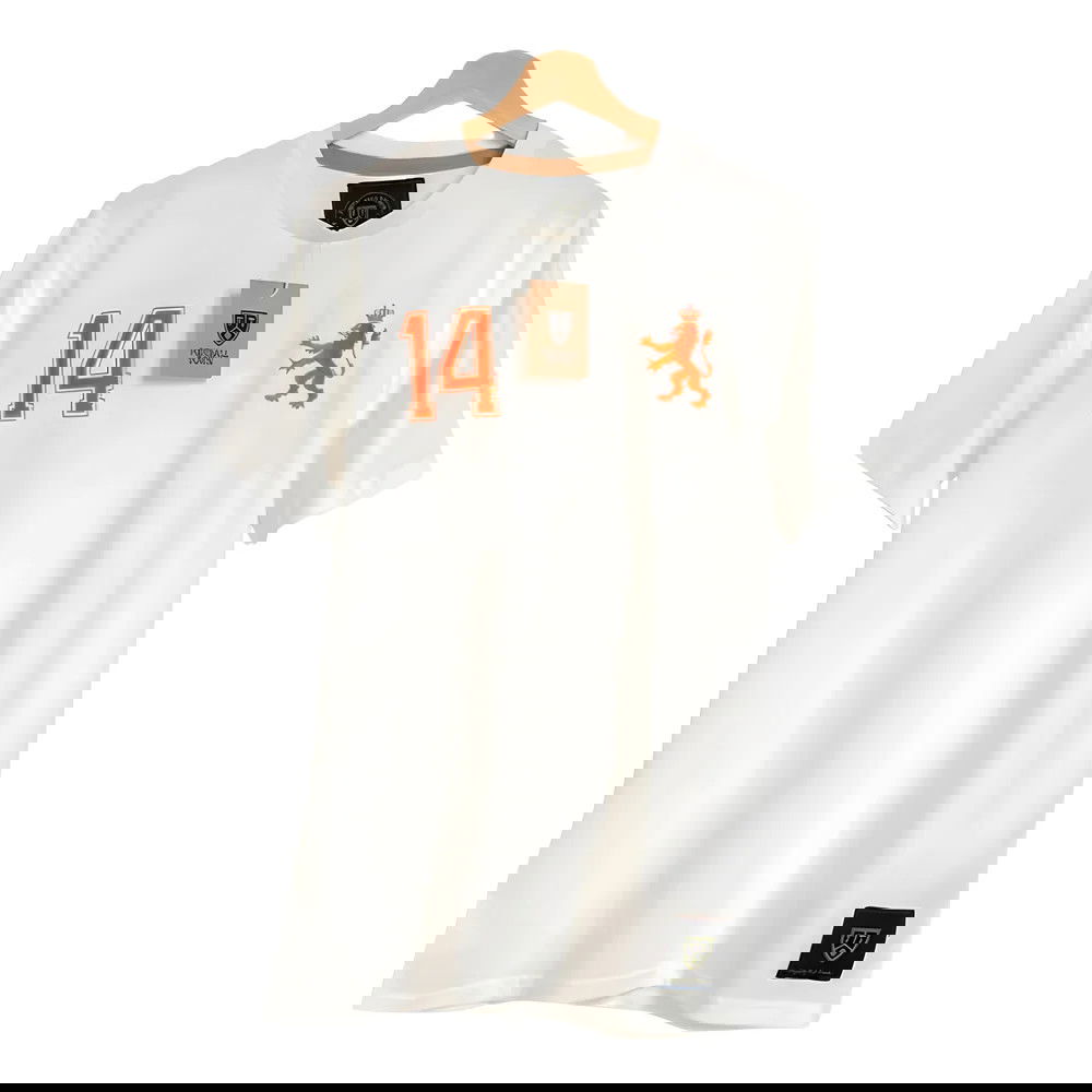 Holland De Leeuw 14 White Retro Shirt