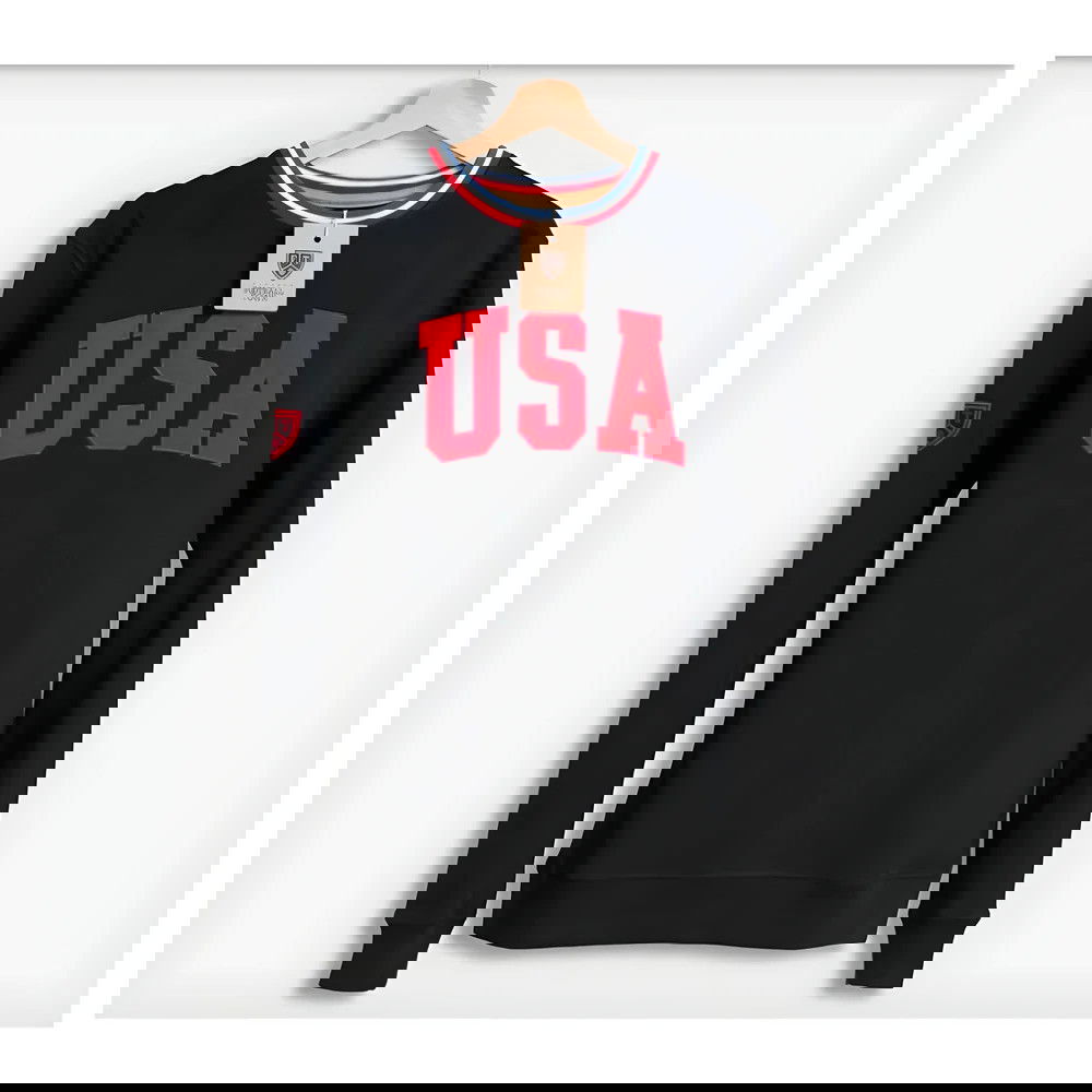 USA Retro Football Sweatshirt (Black)