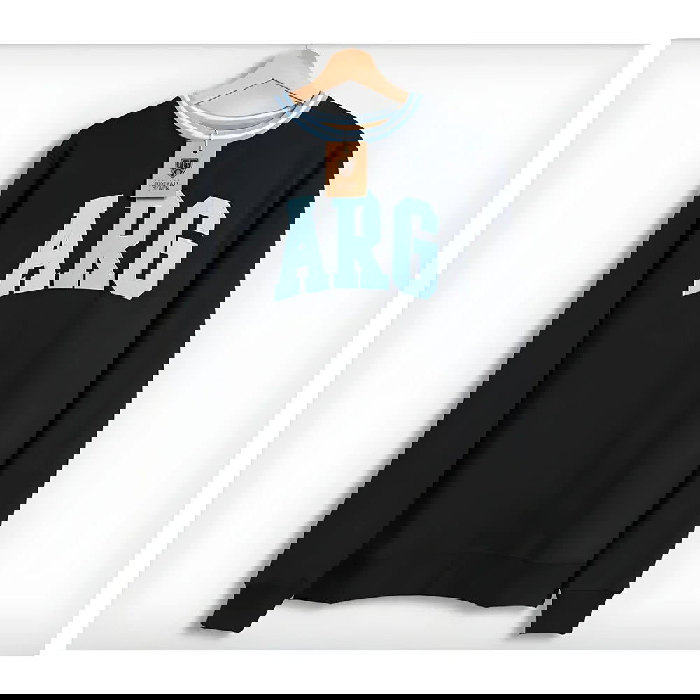 Argentina Retro Football Sweatshirt (Black)