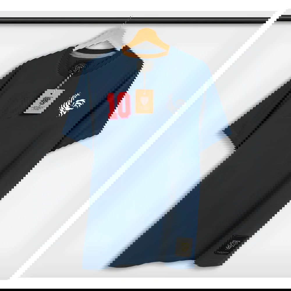 France Les Bleus 10 Blue Retro T-Shirt