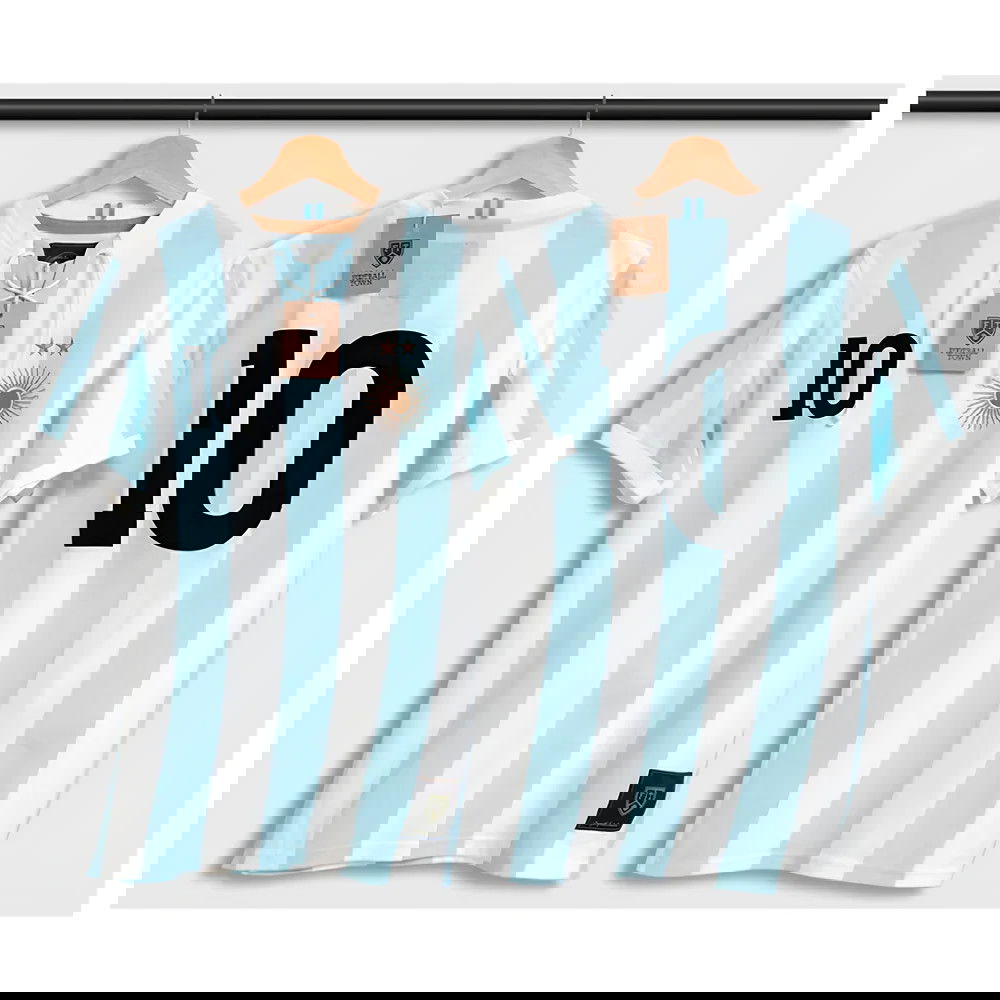 Argentina Home Retro Shirt with Laces El Sol