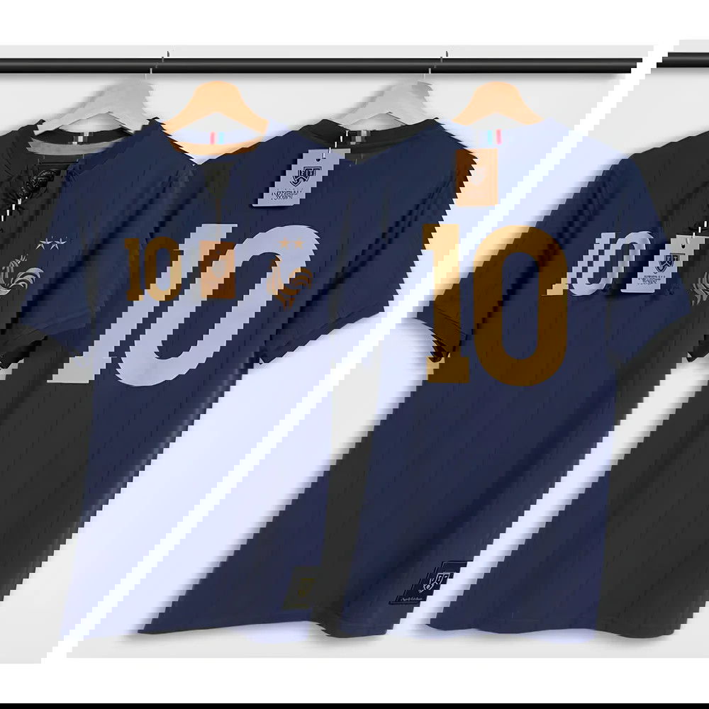 France Mbappe Retro Shirt with Laces Les Bleus