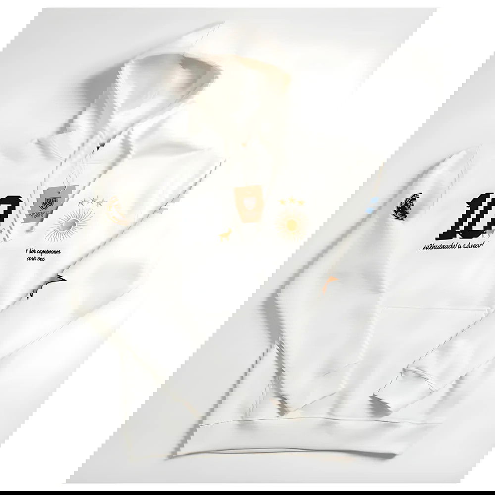 Argentina Messi Hoodie El Sol GOAT White