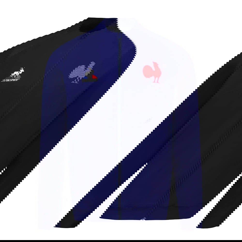 2023-2024 France Rugby Zipped Sweatshirt (Blue)